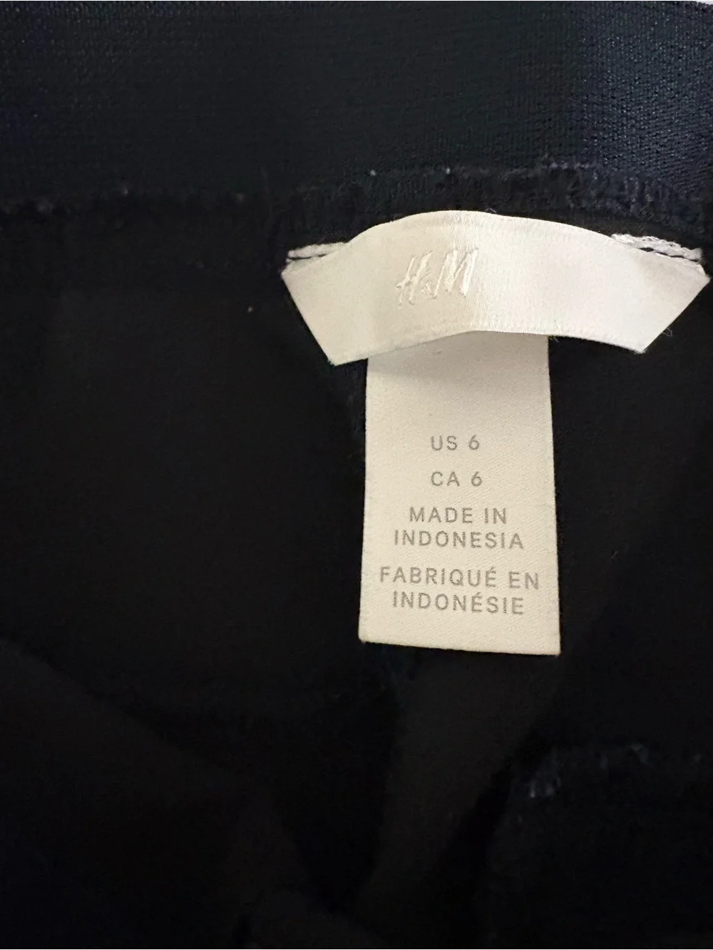 H&M Navy Tailored Straight-Leg Chinos